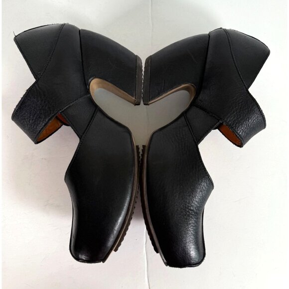 John Fluevog Leather Prepare Leader Platform Mary Jane Heels Black - Picture 3 of 12